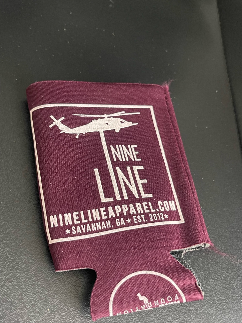 Nine Line Maroon Can Cooler - Branded Koozie